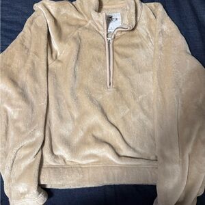 Tan teddy like sweater